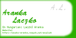 aranka laczko business card